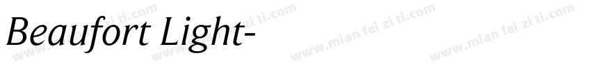 Beaufort Light字体转换